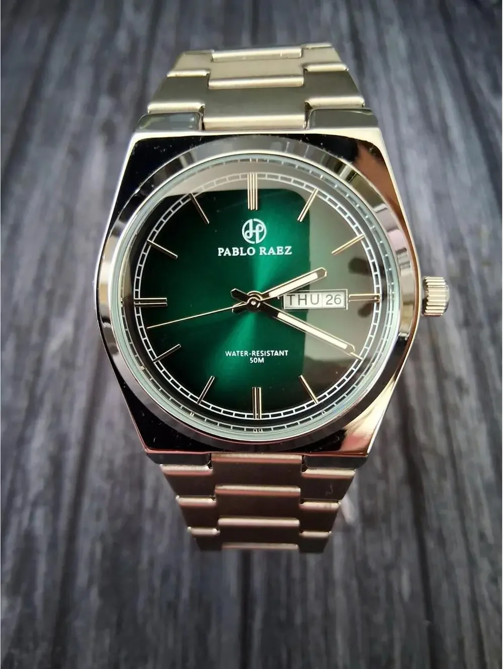Pablo Raez Swiss Design Mens Emerald Burst Men's Watch